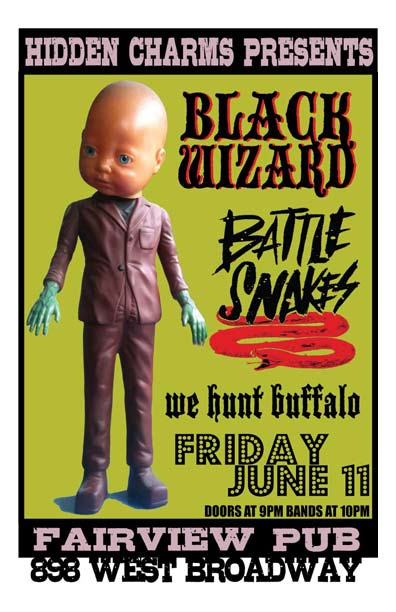 Black Wizard, Battle Snakes, We Hunt Buffalo @ Fairview Pub - Jun 11, 2010