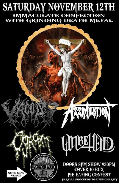 Vacuus, Ogroem, Assimilation, Unbeheld @ Pat's Pub Nov 12 2016 - May 7th @ Pat's Pub