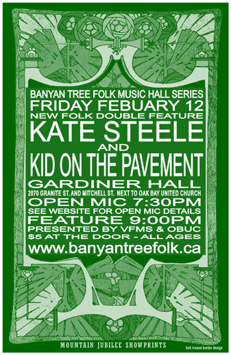 Kid on the Pavement, Kate Steel @ Oak Bay United Church Dec 31 1969 - Jun 9th @ Oak Bay United Church