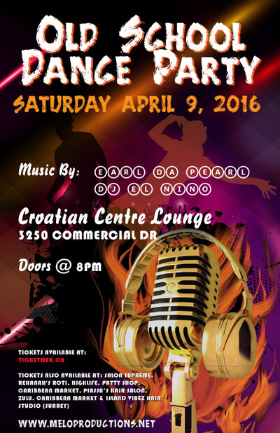 OLD SCHOOL DANCE PARTY: DJ Earl DA PEARL, DJ EL-NINO @ Croatian Cultural Center Lounge - Apr 09, 2016