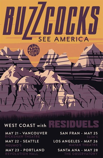 The Buzzcocks, Residuels @ Rickshaw Theatre May 21 2016 - Jun 11th @ Rickshaw Theatre