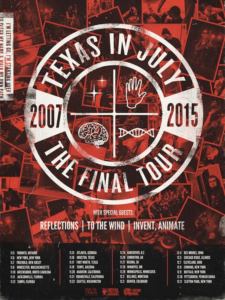 Texas in July, Reflections, To The Wind, Invent Animate, Galactic Pegasus, The Hallowed Catharsis @ Rickshaw Theatre Nov 24 2015 - May 9th @ Rickshaw Theatre
