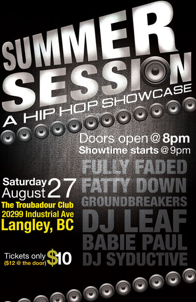 Groundbreakers, Fatty Down, Fully Faded, DJ Leaf, Babie Paul, DJ Syductive @ The Troubadour Club - Aug 27, 2011