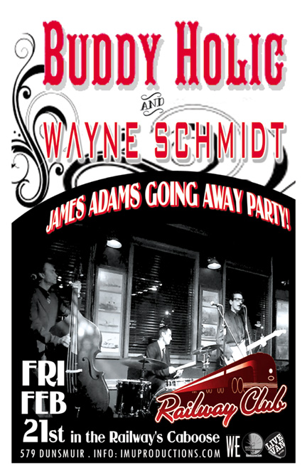 In the Railway's Caboose: Buddyholic, Wayne Schmidt @ Railway Club Feb 21 2014 - May 6th @ Railway Club