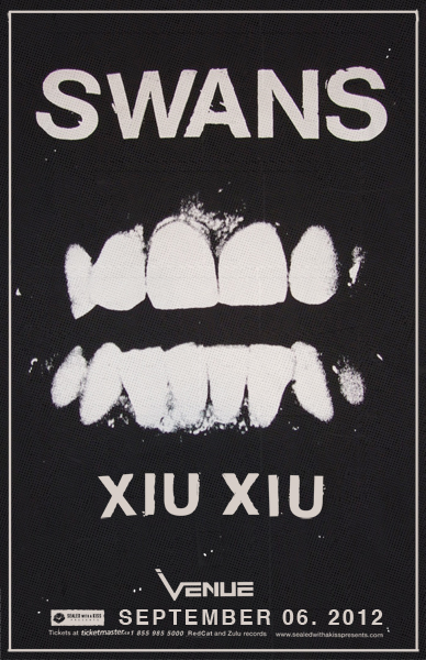 Swans, Xiu Xiu @ Venue Sep 6 2012 - May 5th @ Venue
