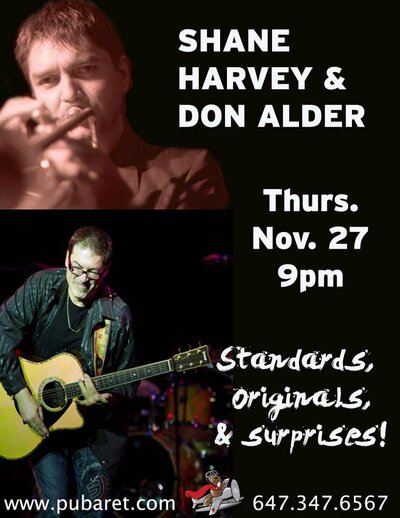 SHANE HARVEY AND DON ALDER: Don Alder, Shane Harvey @ The Flying Beaver Pubaret - Nov 27, 2013