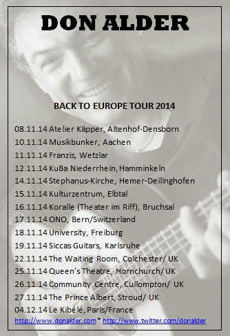 Full concert with: Don Alder @ Stephanus Kirche Nov 14 2014 - Jun 4th @ Stephanus Kirche