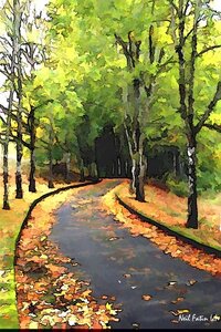 Autumn Lane by 
Neil A Fatin