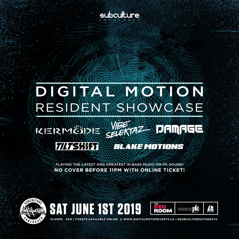 Digital Motion showcase vol5 at SUBculture Saturday's @ The Red Room Jun 1 2019 - Jun 14th @ The Red Room