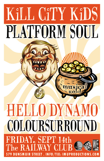 Kill City Kids, Platform Soul, Coloursurround, Hello Dynamo @ Railway Club Sep 14 2012 - May 9th @ Railway Club