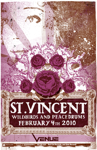 St. Vincent, Wildbirds and Peacedrums @ Venue Feb 4 2010 - May 13th @ Venue