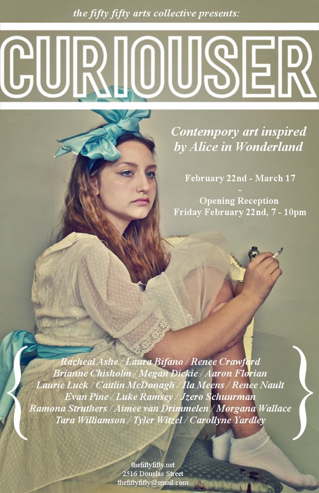 Curiouser: Contemporary Art Inspired by Alice In Wonderland @ the fifty fifty arts collective Feb 22 2013 - Jun 3rd @ the fifty fifty arts collective