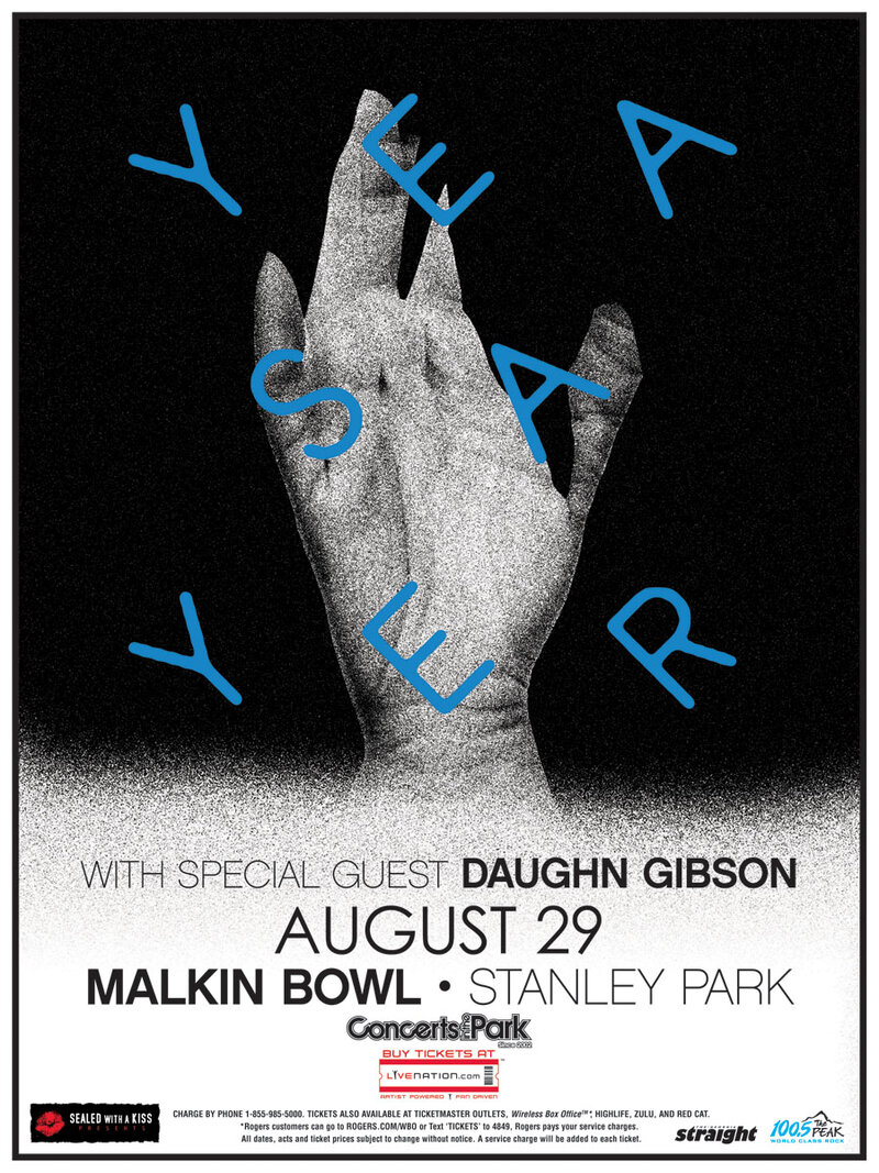 Yeasayer, Daughn Gibson @ The Commodore Ballroom Aug 29 2012 - May 7th @ The Commodore Ballroom
