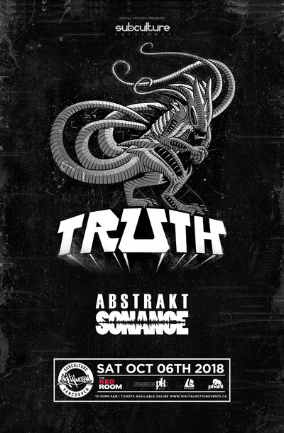 SUBculture Saturday's: TRUTH , Abstrakt Sonance @ The Red Room Oct 6 2018 - Jun 19th @ The Red Room