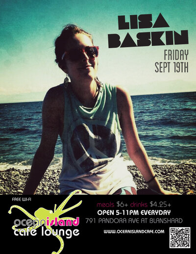 Lisa Baskin: Lisa Baskin @ Ocean Island Lounge Sep 19 2014 - Jun 4th @ Ocean Island Lounge