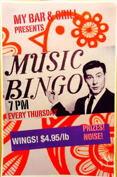 MUSIC BINGO with Ron! @ My Bar and Grill Mar 27 2014 - Jun 6th @ My Bar and Grill