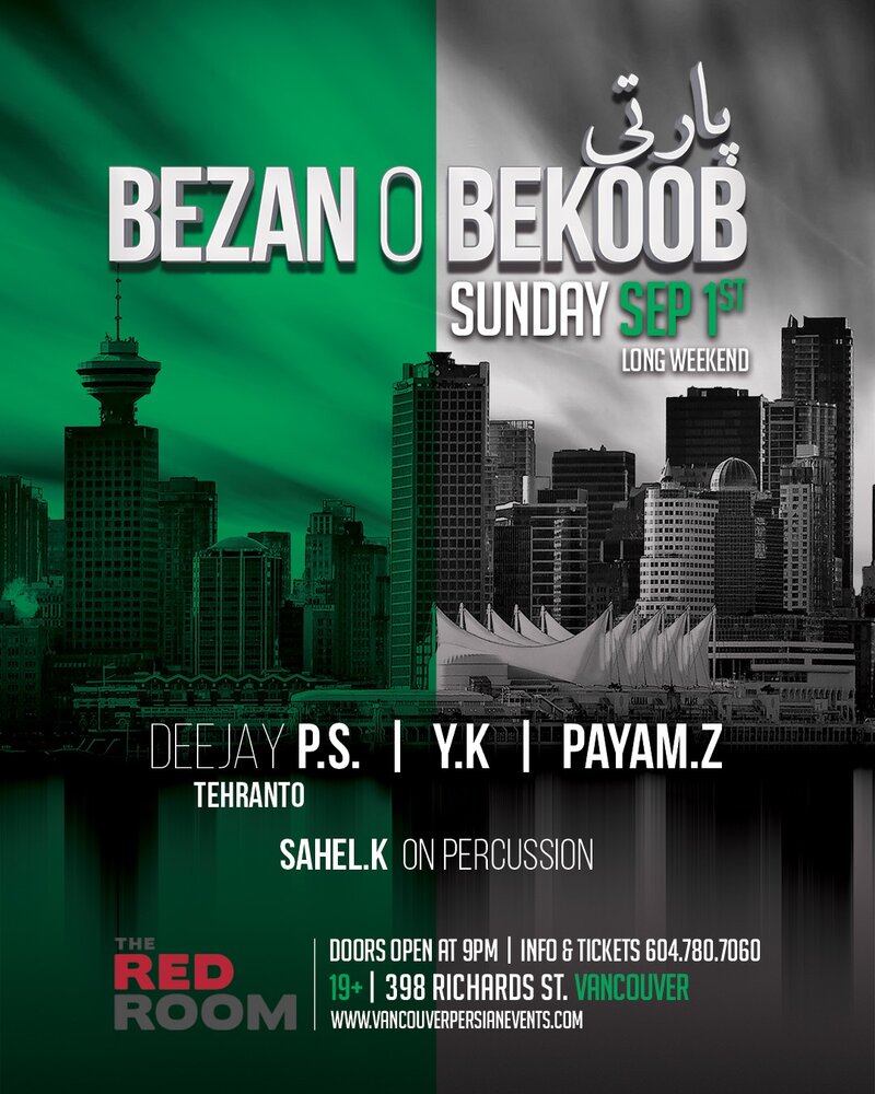 Bezan O Bekoob Party @ The Red Room Sep 1 2019 - Jun 14th @ The Red Room