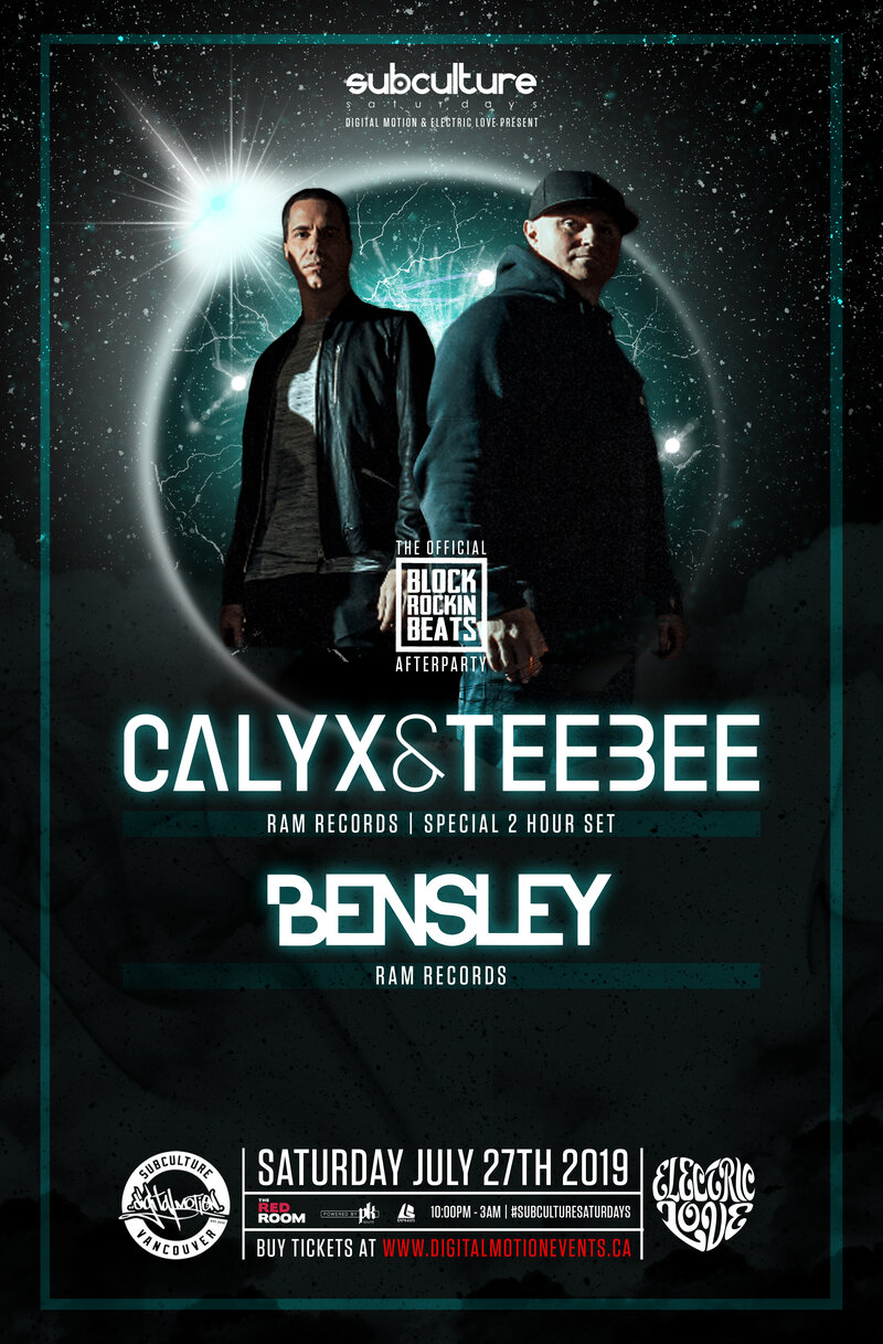 Calyx and Teebee (2 hour set) w/ Bensley at SUBculture @ The Red Room Jul 27 2019 - Jun 14th @ The Red Room
