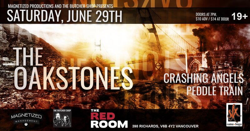 The Oakstones w/ Crashing Angels and Peddle Train @ The Red Room Jun 29 2019 - Jun 15th @ The Red Room