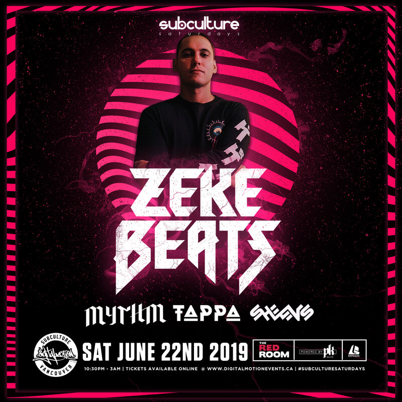 ZEKE BEATS at SUBculture Saturdays - Summer kickoff @ The Red Room Jun 22 2019 - Jun 14th @ The Red Room