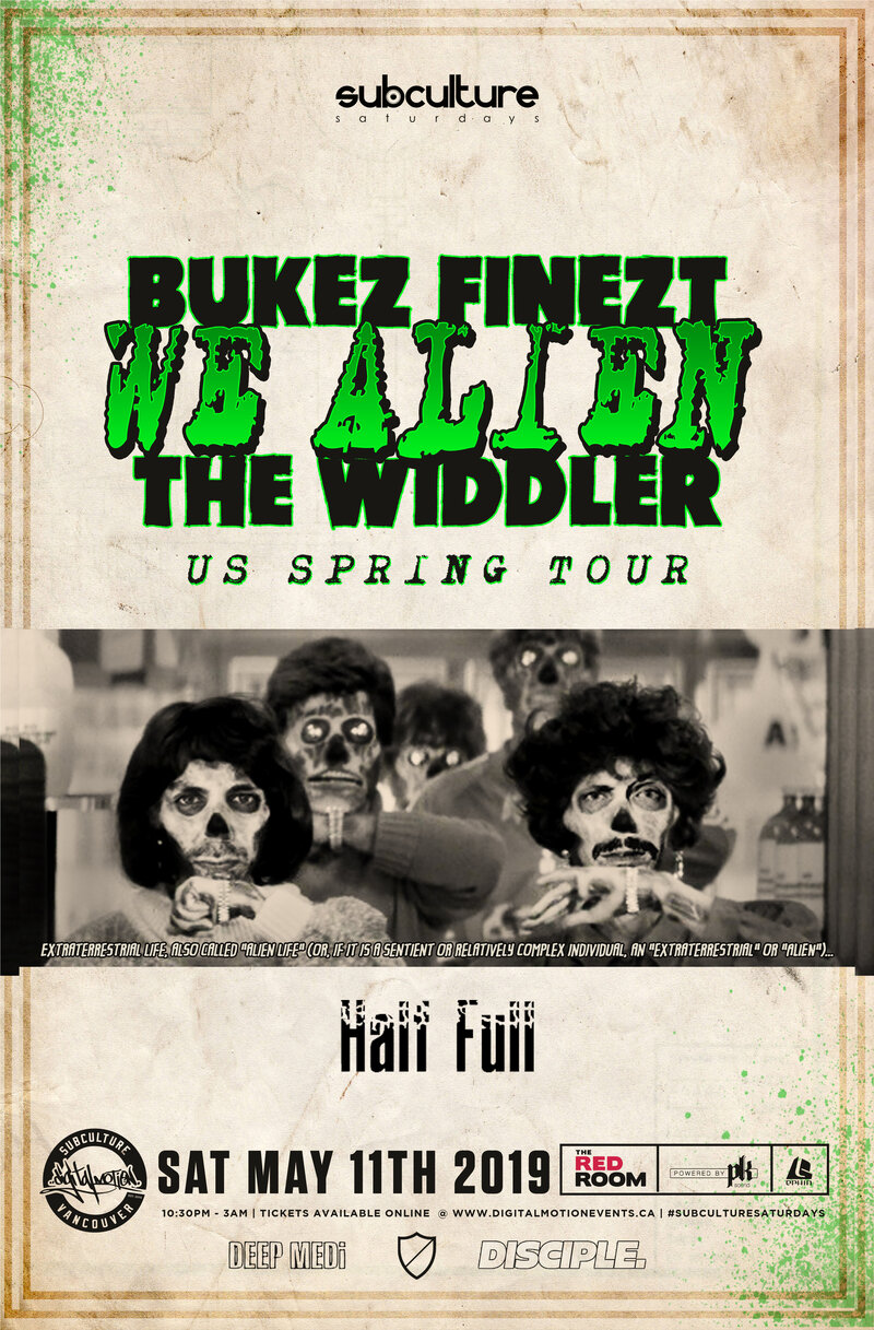 Bukez Finezt & The Widdler (We Alien Tour) at SUBculture @ The Red Room May 11 2019 - Jun 14th @ The Red Room