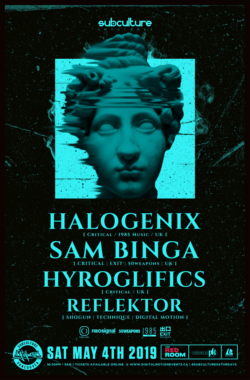 Halogenix Sam Binga Hyroglifics Reflektor at SUBculture @ The Red Room May 4 2019 - Jun 14th @ The Red Room