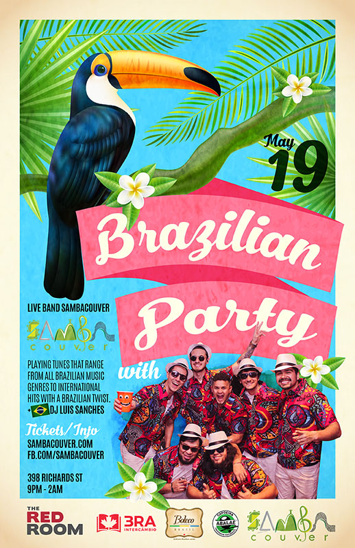 Brazilian Party with Sambacouver @ The Red Room May 19 2019 - Jun 13th @ The Red Room