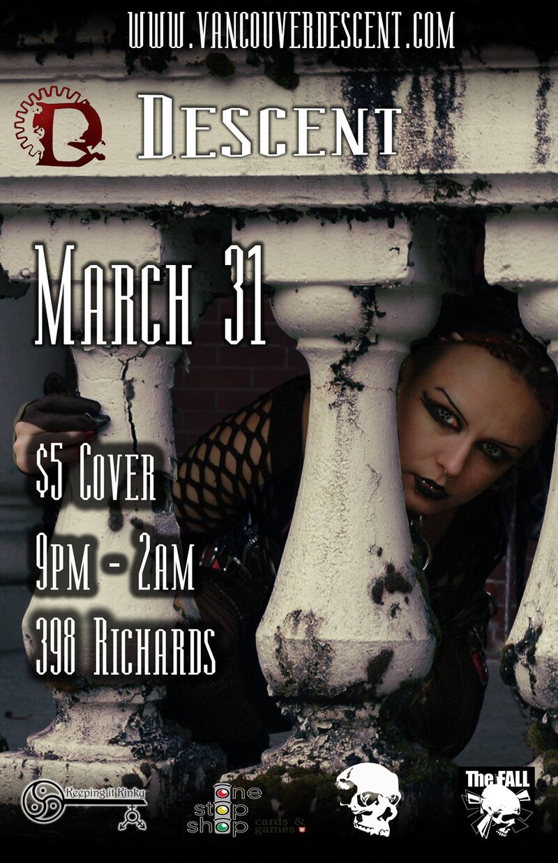 Descent Gothic Alternative March @ The Red Room Mar 31 2019 - Jun 14th @ The Red Room