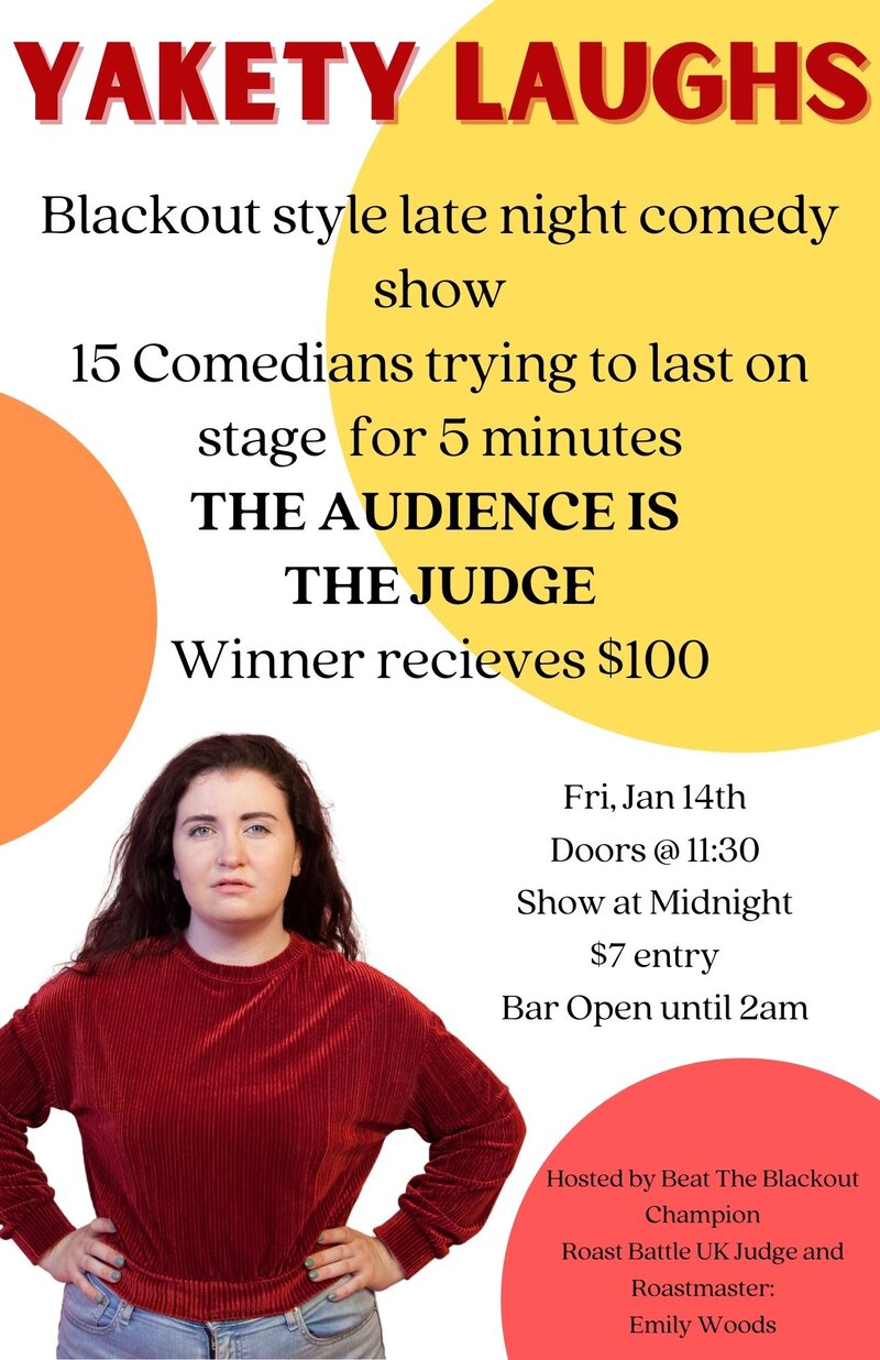 Yakety Laughs - Jun 4th @ Victoria Event Centre
