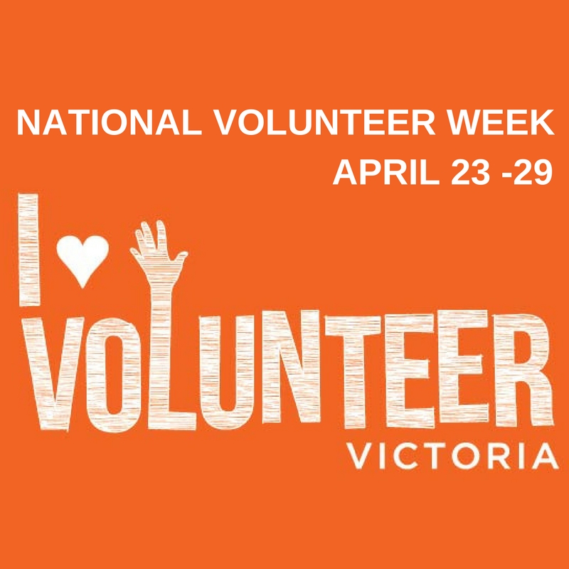 National Volunteer Week @ Various venues around Greater Victoria Apr 23 2017 - Jun 9th @ Various venues around Greater Victoria