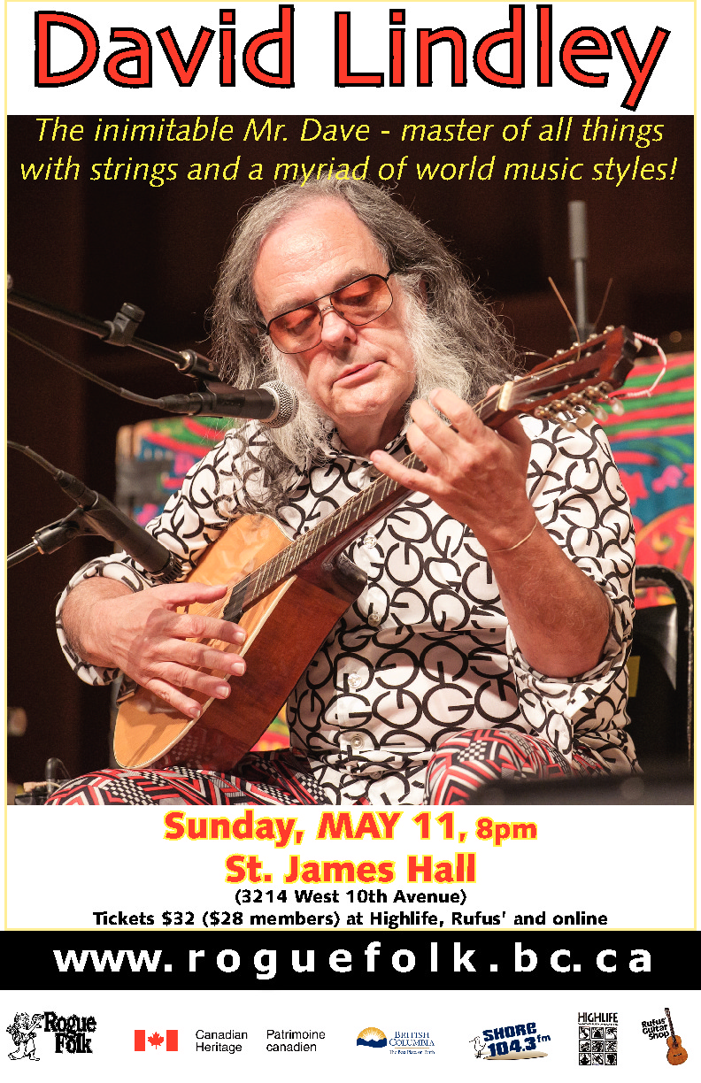 David Lindley @ St. James Community Hall May 11 2014 - Jun 25th @ St. James Community Hall