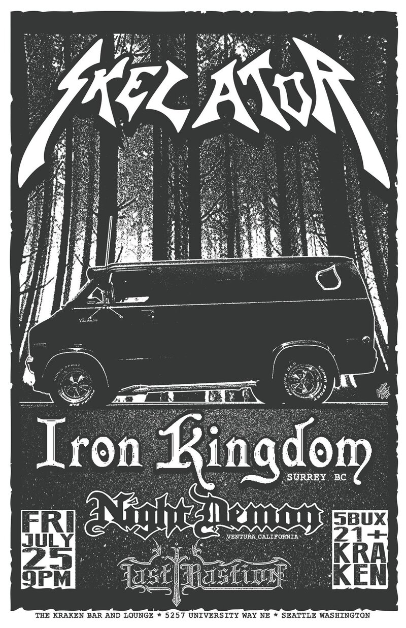 Skelator, Iron Kingdom, Night Demon, Last Bastion @ The Kraken Bar and Lounge - Jul 25, 2014