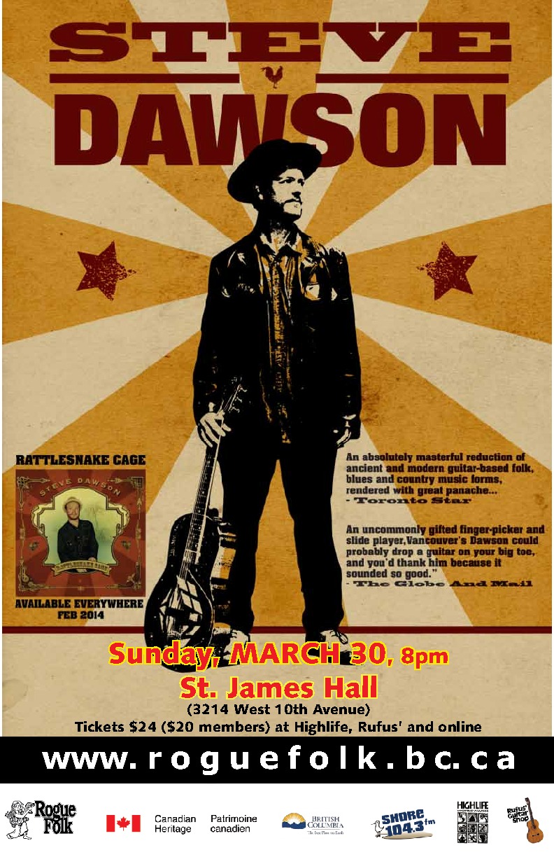 Steve Dawson @ St. James Community Hall Mar 30 2014 - May 7th @ St. James Community Hall