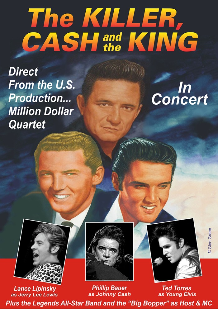 The Killer, Cash and the King: Lance Lipinsky, Phillip Bauer, Ted Torres  @ The ACT Dec 7 2017 - Jun 13th @ The ACT