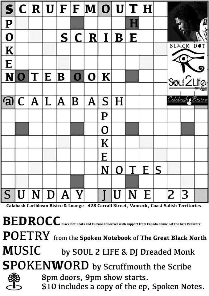 BeDroCc Poetry  @ Calabash Bistro Jun 23 2013 - Jun 12th @ Calabash Bistro