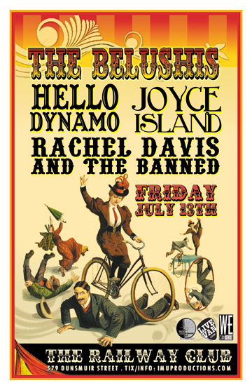 THIS FRIDAY!: The Belushis, Hello Dynamo, Joyce Island, SLOW WAVE SAGA, Rachel Davis and The Banned  @ Railway Club Jul 13 2012 - May 9th @ Railway Club