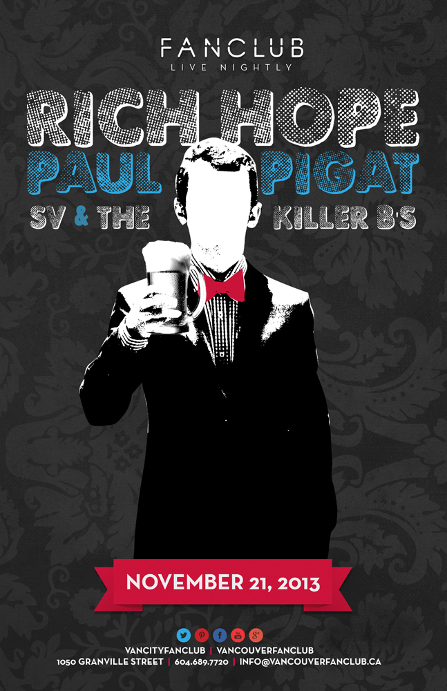 Rich Hope, Paul Pigat, SV & The Killer B's @ Vancouver FanClub Nov 21 2013 - May 15th @ Vancouver FanClub