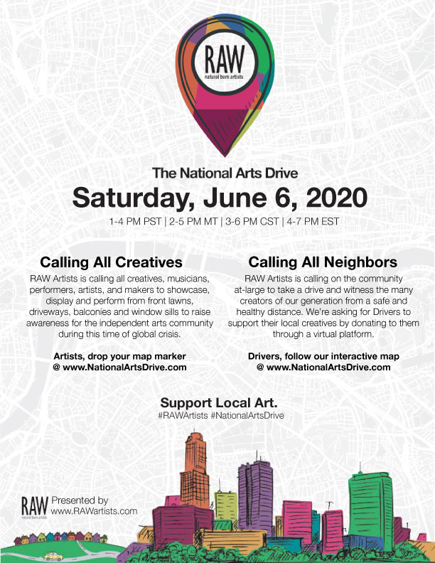 RAW Artists Canada presents the National Arts Drive @ Citywide - Jun 06, 2020