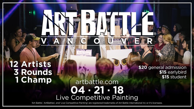 Art Battle Vancouver - April 21, 2018 @ The Red Room Apr 21 2018 - Jun 19th @ The Red Room