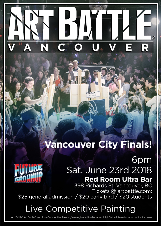Art Battle Vancouver City Finals @ The Red Room Jun 23 2018 - Jun 18th @ The Red Room