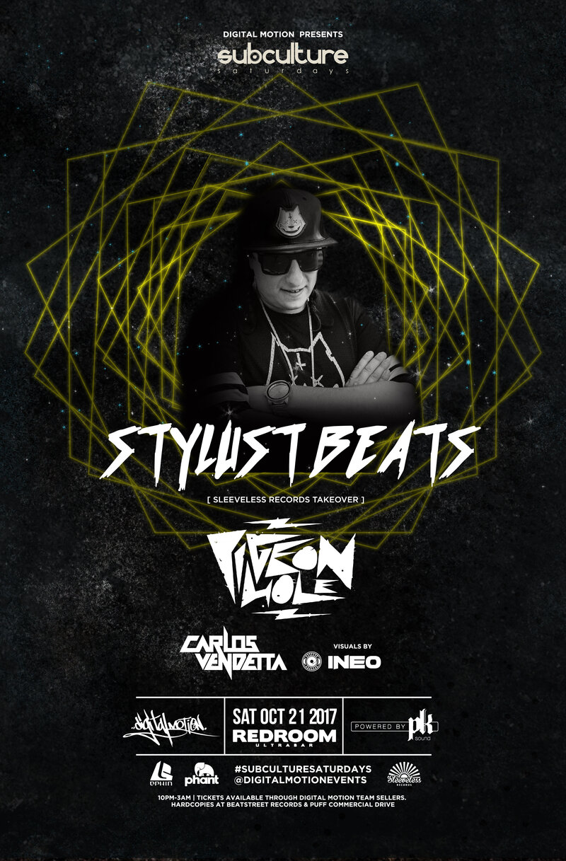 SUBculture Saturdays: STYLUST BEATS, Pigeon Hole @ The Red Room Oct 21 2017 - Jun 25th @ The Red Room