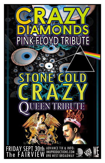 PINK FLOYD & QUEEN TRIBUTES!: Crazy Diamonds, Stone Cold Crazy @ Fairview Pub Dec 31 1969 - May 7th @ Fairview Pub