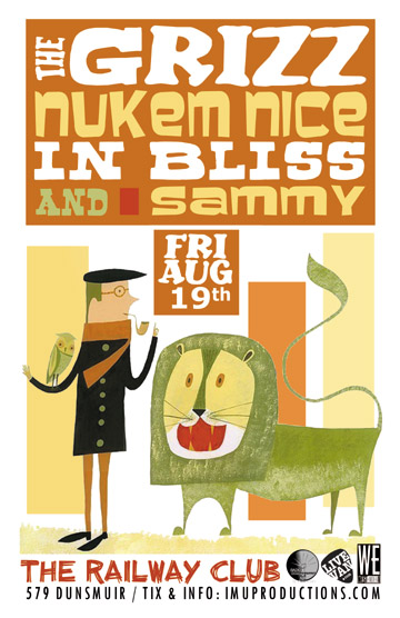 The Grizz, NUKEM NICE , IN BLISS, SAMMY @ Railway Club Aug 19 2011 - Jun 26th @ Railway Club