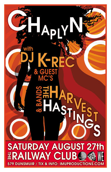 LATE SHOW: HIGH ENERGY FUNK ROCK PARTY !: Chaplyn, DJ K-Rec, The Harvest, Hastings, Guest MCs @ Railway Club Aug 27 2011 - May 9th @ Railway Club