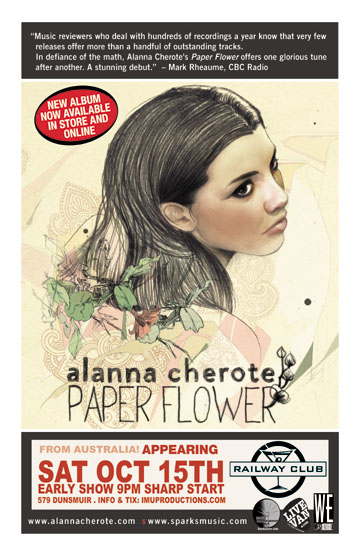Middle show: ALANNA CHEROTE (straight from Australia!) w/ special guests: ALANNA CHEROTE @ Railway Club Dec 31 1969 - Jun 29th @ Railway Club