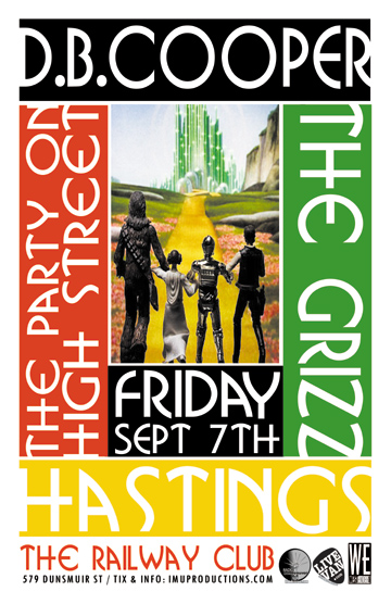 FUNK 'N' ROLL!: D.B.Cooper, The Grizz, The Party on High Street, Hastings @ Railway Club Sep 7 2012 - May 8th @ Railway Club