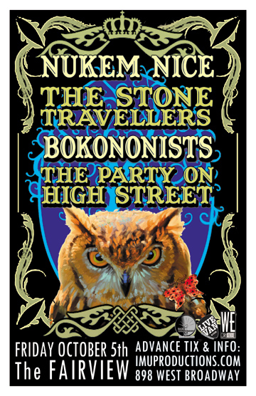 NUKEM NICE , Bokononists, The Party on High Street, The Stone Travelers @ Fairview Pub Oct 5 2012 - Jun 24th @ Fairview Pub