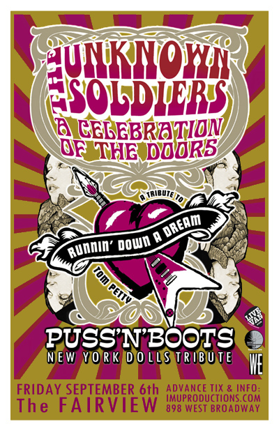 The Unknown Soldiers, Runnin Down A Dream , Puss 'n' Boots @ Fairview Pub Sep 6 2013 - May 1st @ Fairview Pub