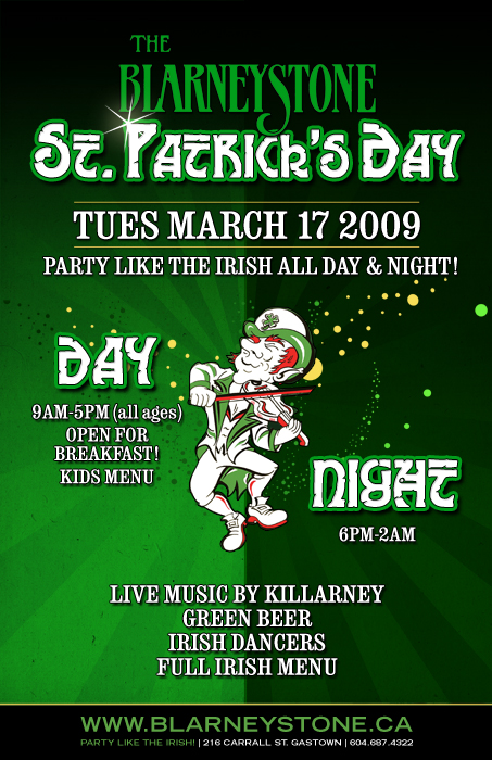 St. Patrick's Day @ Blarney Stone Mar 17 2009 - Jun 8th @ Blarney Stone
