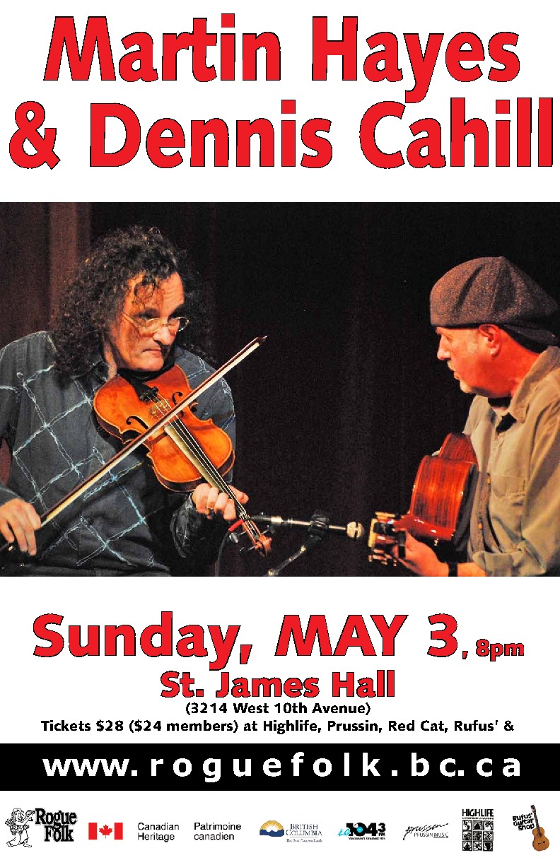 Martin Hayes & Dennis Cahill @ St. James Community Hall - May 03, 2015